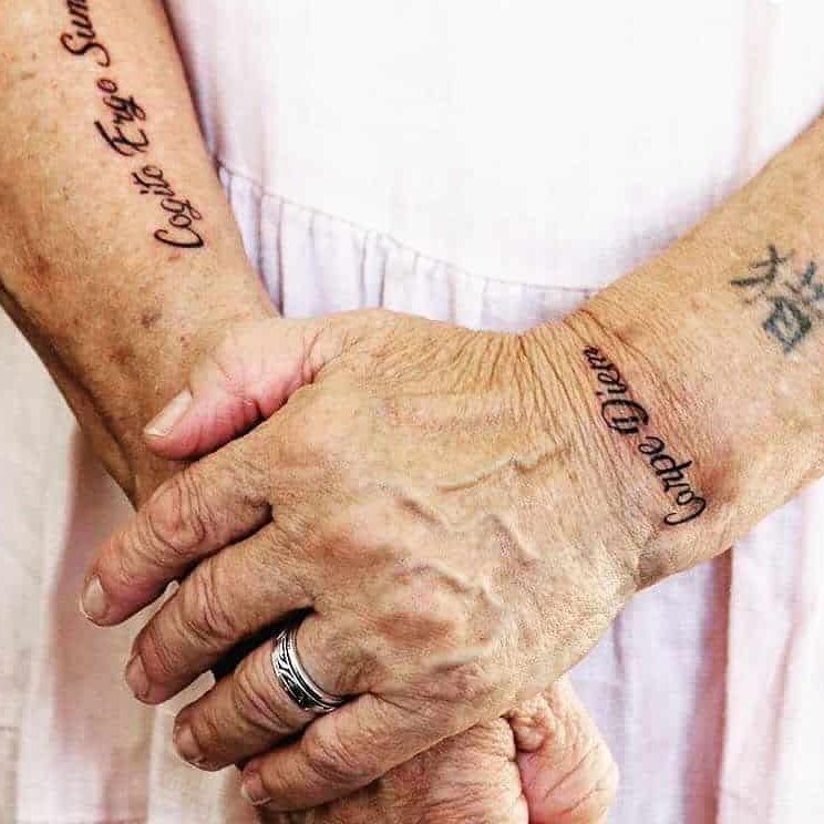 Tattoos for older women 