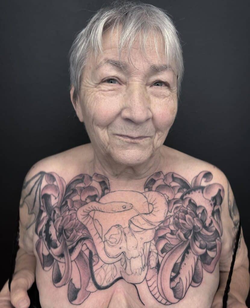 Tattoos for older women 