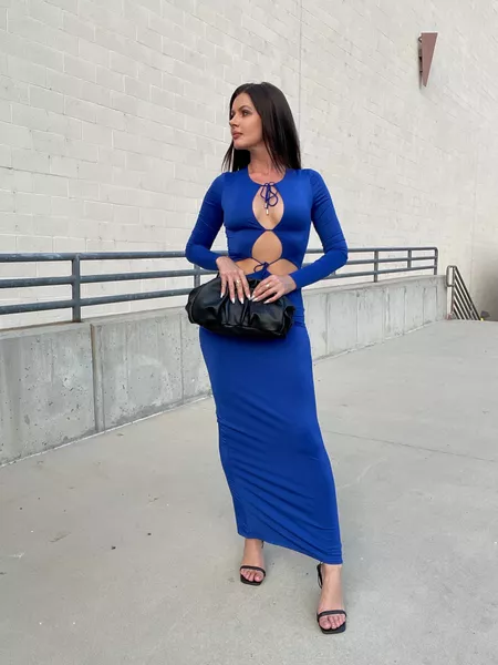 electric blue outfits