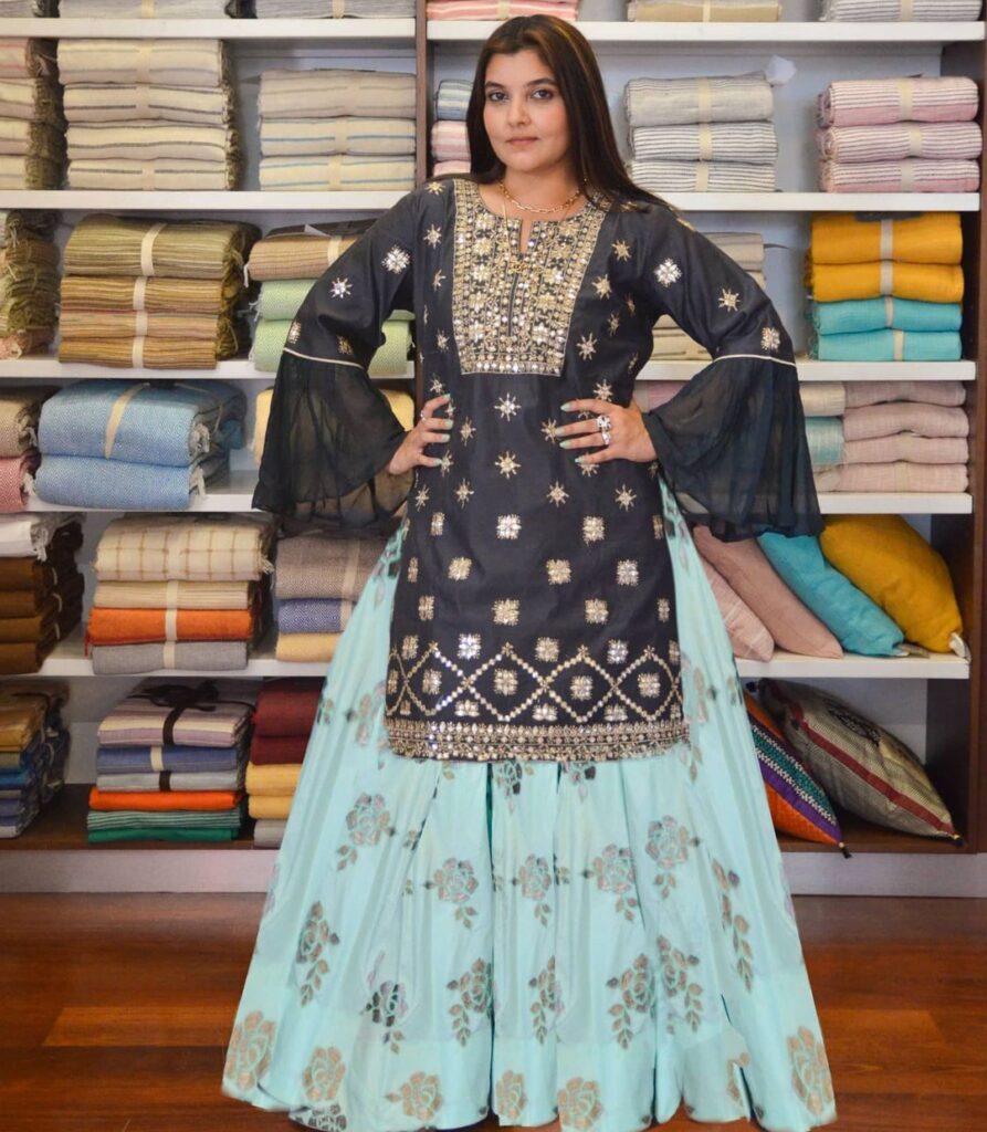 lehenga with long kurta