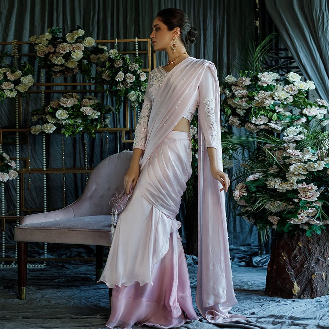 Saree gown design