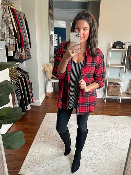 How to style plaid and stripes together 7