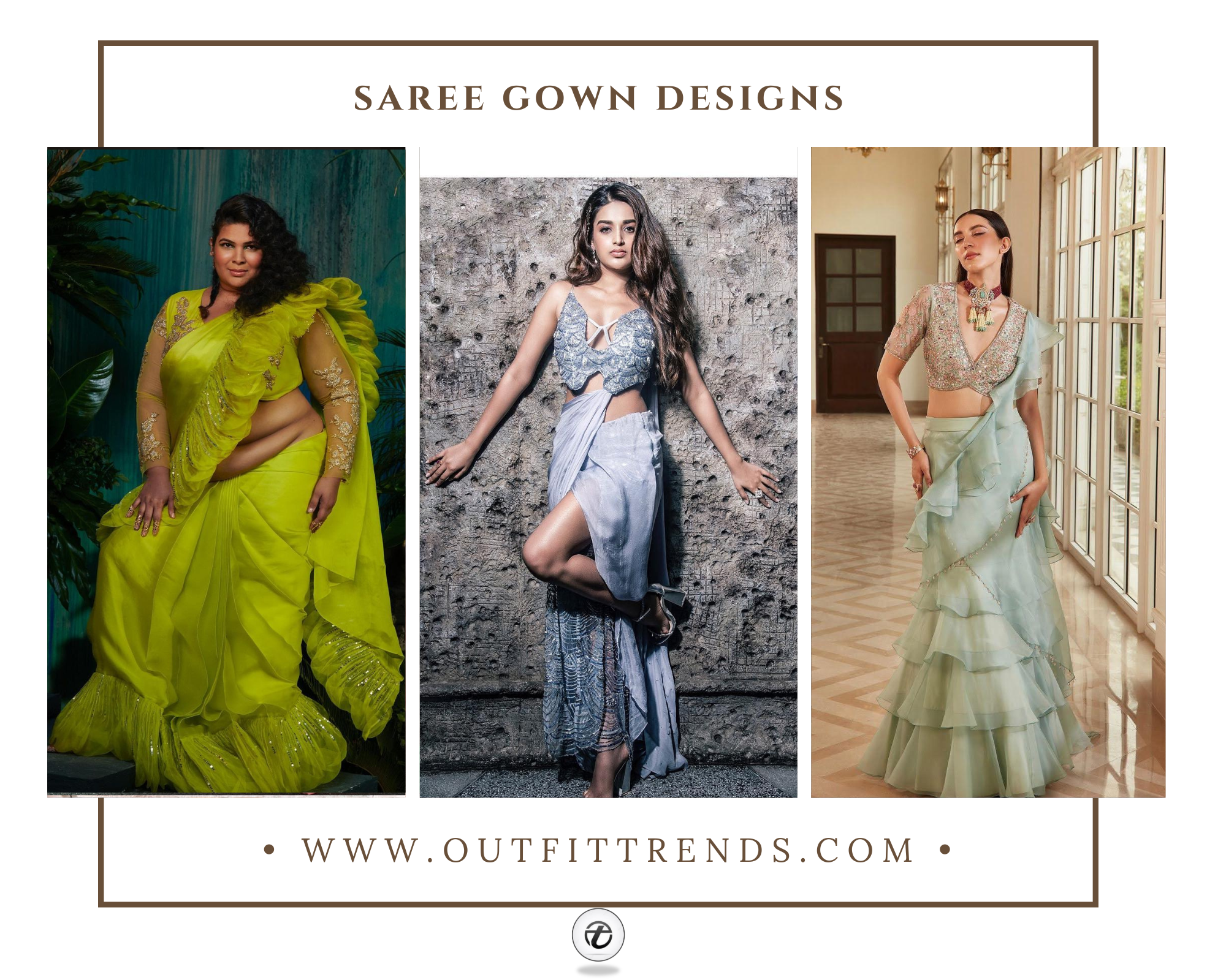 Latest Silk gown design ideas 2021  Saree pattern long gown dress design   Saree dress designs  YouTube