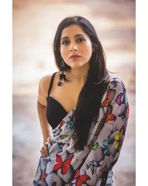 Saree with corset blouse
