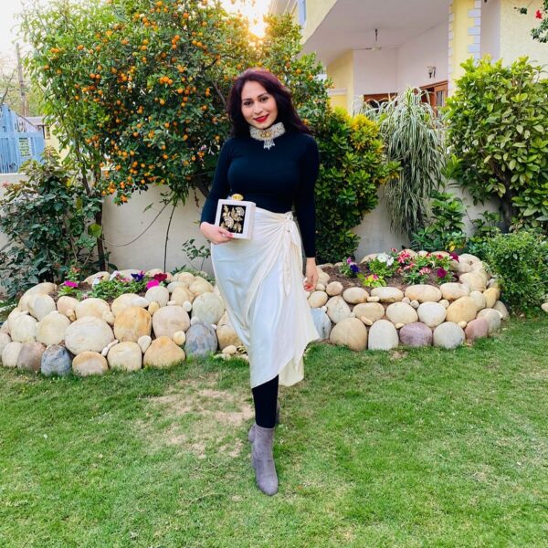 Quirky Black Shirt with Dhoti Skirt