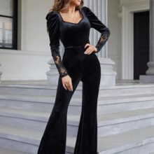 velvet jumpsuit outfit