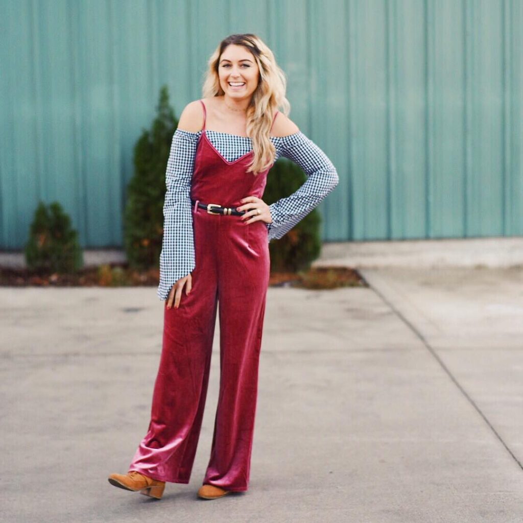 velvet jumpsuit outfits