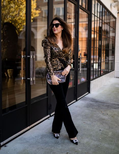 black velvet top outfit