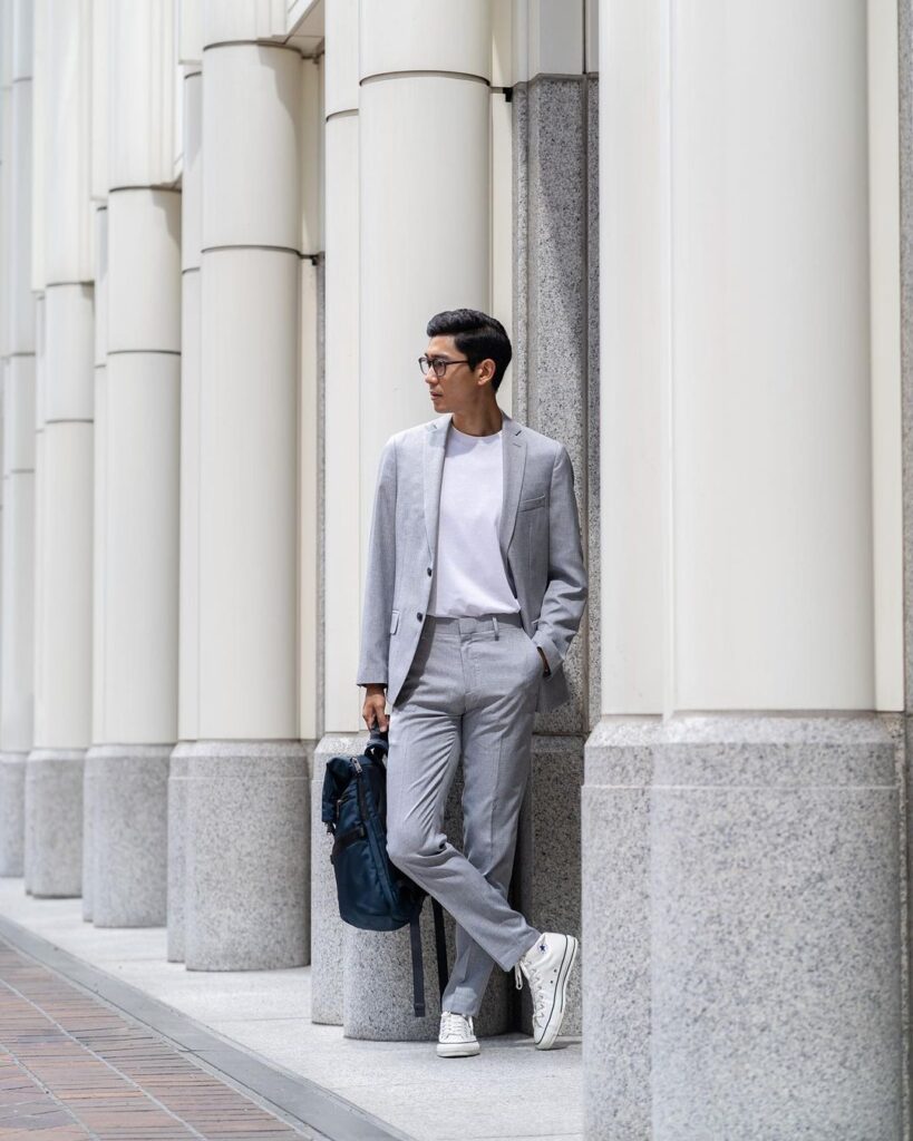 Gray Blazer Men Outfit