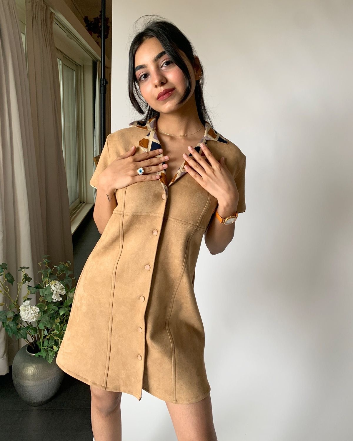 Singlet Suede Dress main image 0