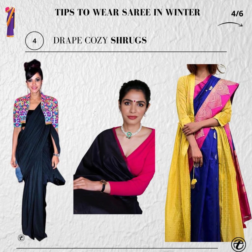 Saree in winter
