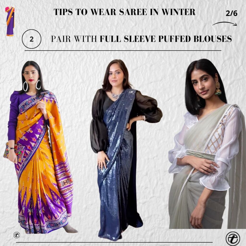 Saree in winters