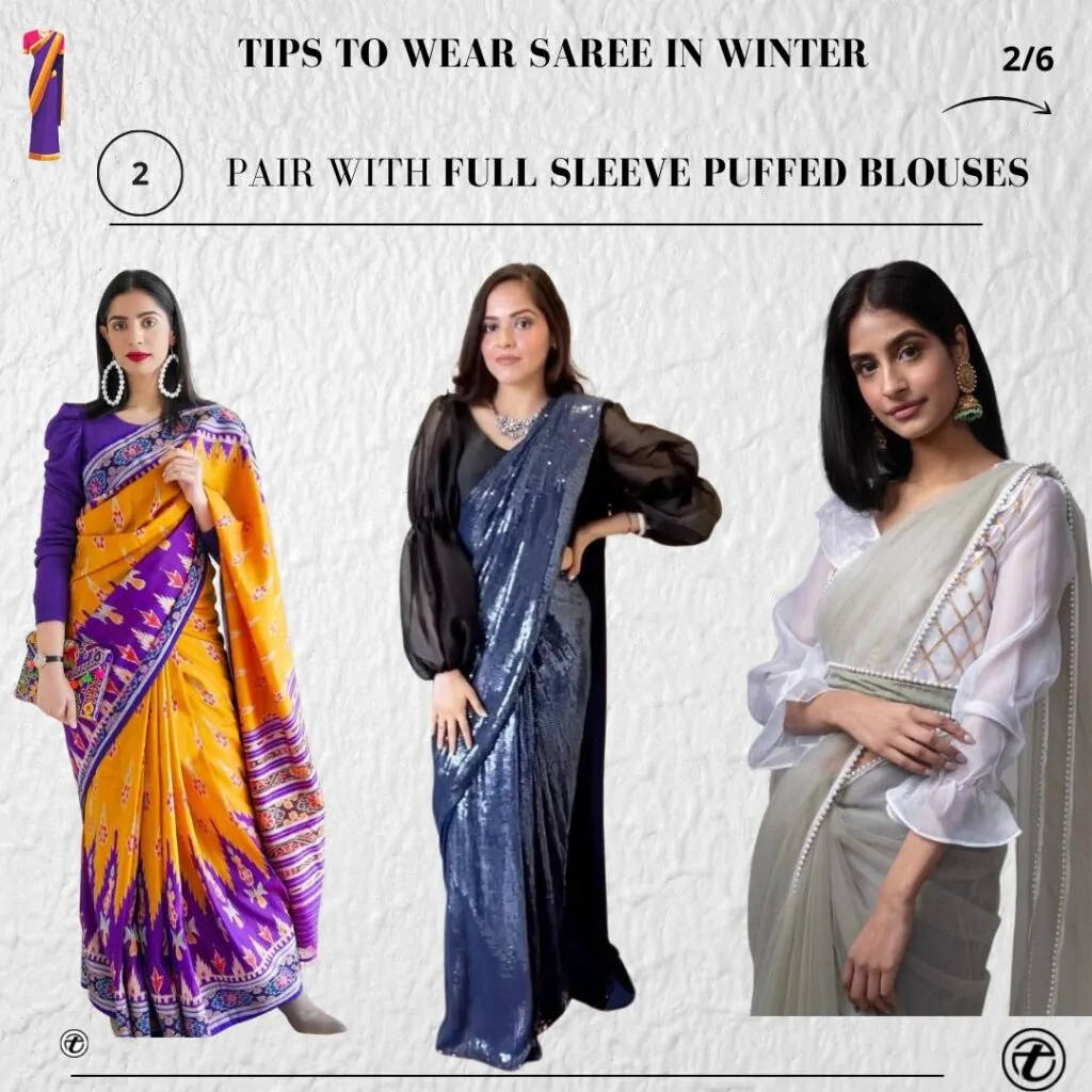 Saree in winters