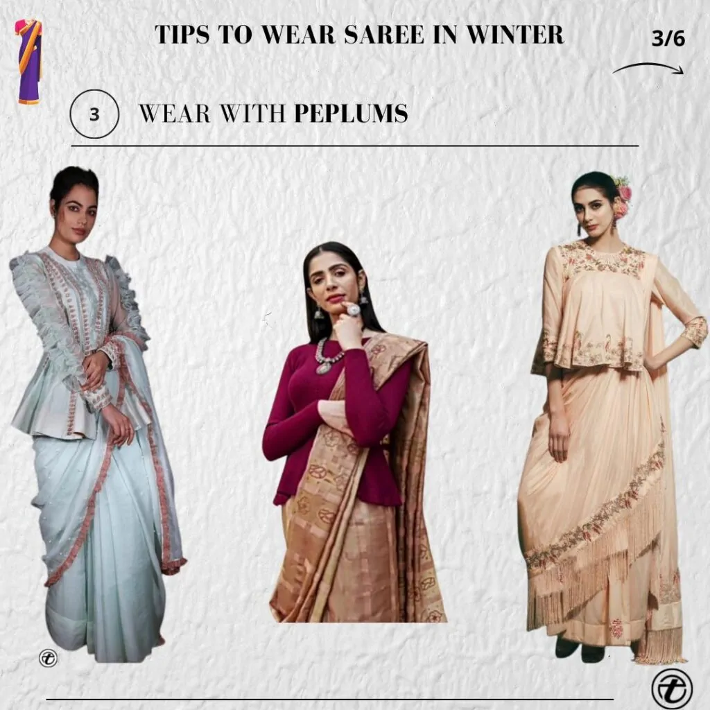 Wear Saree in winter
