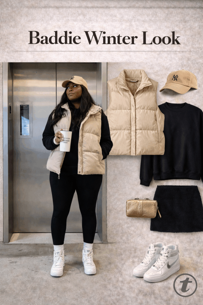Baddie winter outfit idea