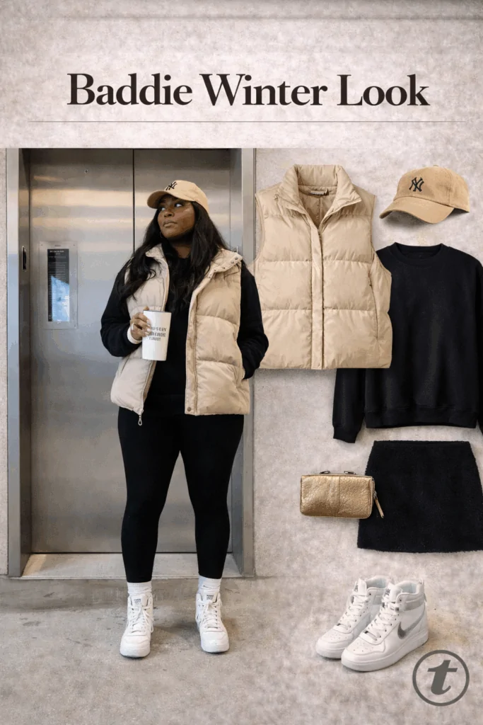 Baddie winter outfit idea
