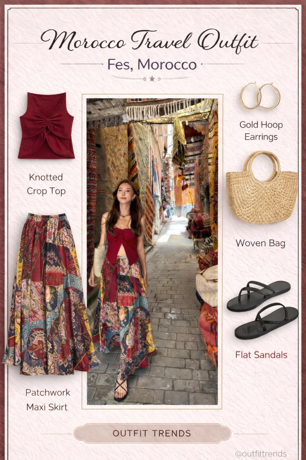 What to wear in Fes Morocco - linen wide-leg pants outfit