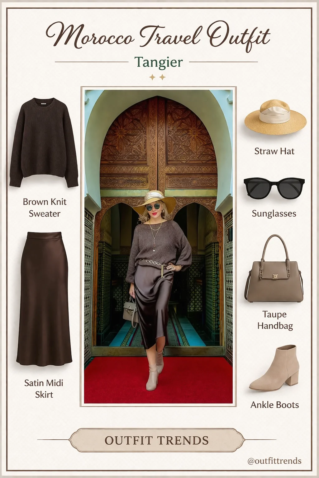 What to wear in Tangier - off-white midi dress with pink accessories