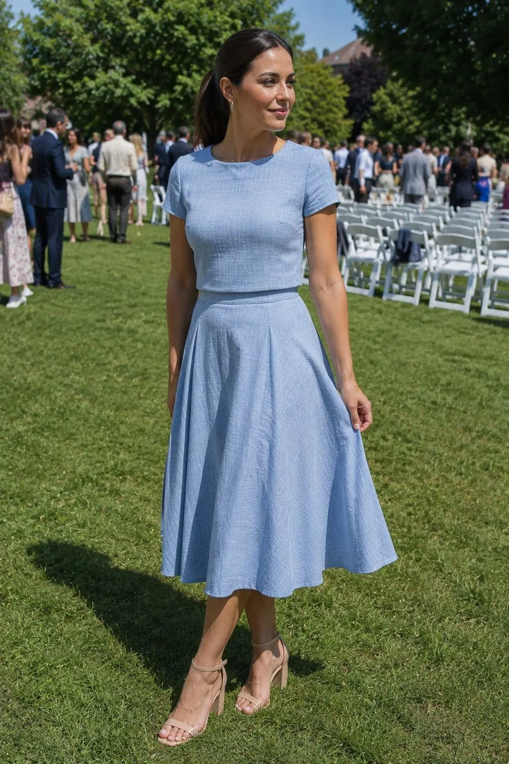 Powder Blue Two-Piece Set - Graduation Guest Outfit Idea