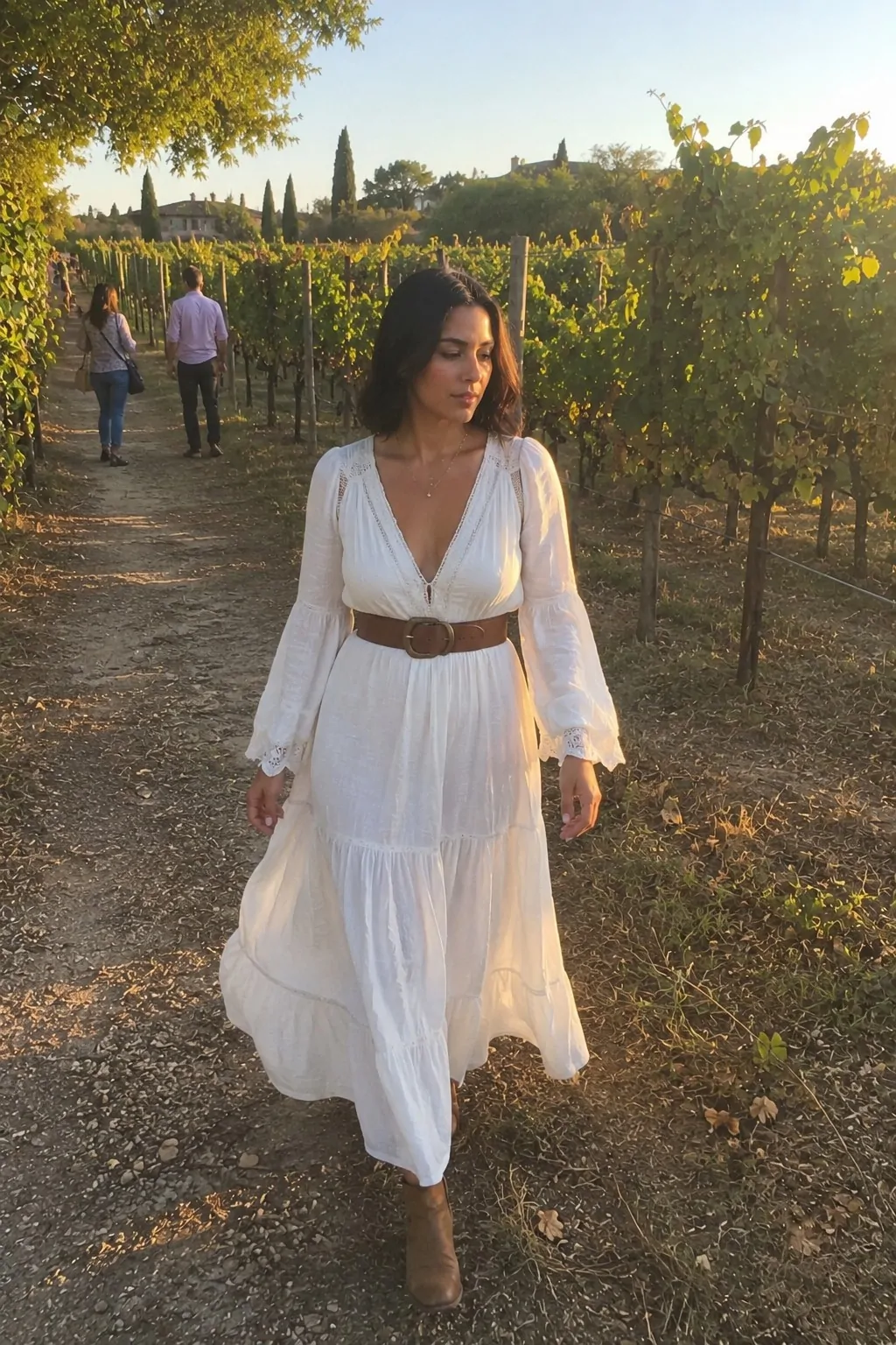 #3 - Boho Sleeves for Cool Days - White Boho Dress Outfit Ideas