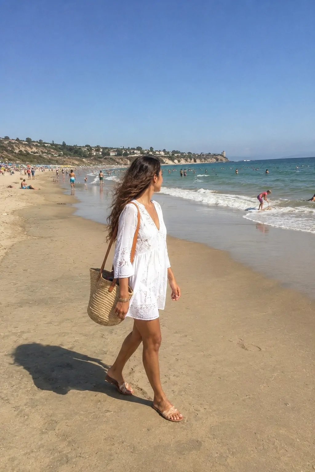 #5 - Summer Boho for Beach Days - White Boho Dress Outfit Ideas