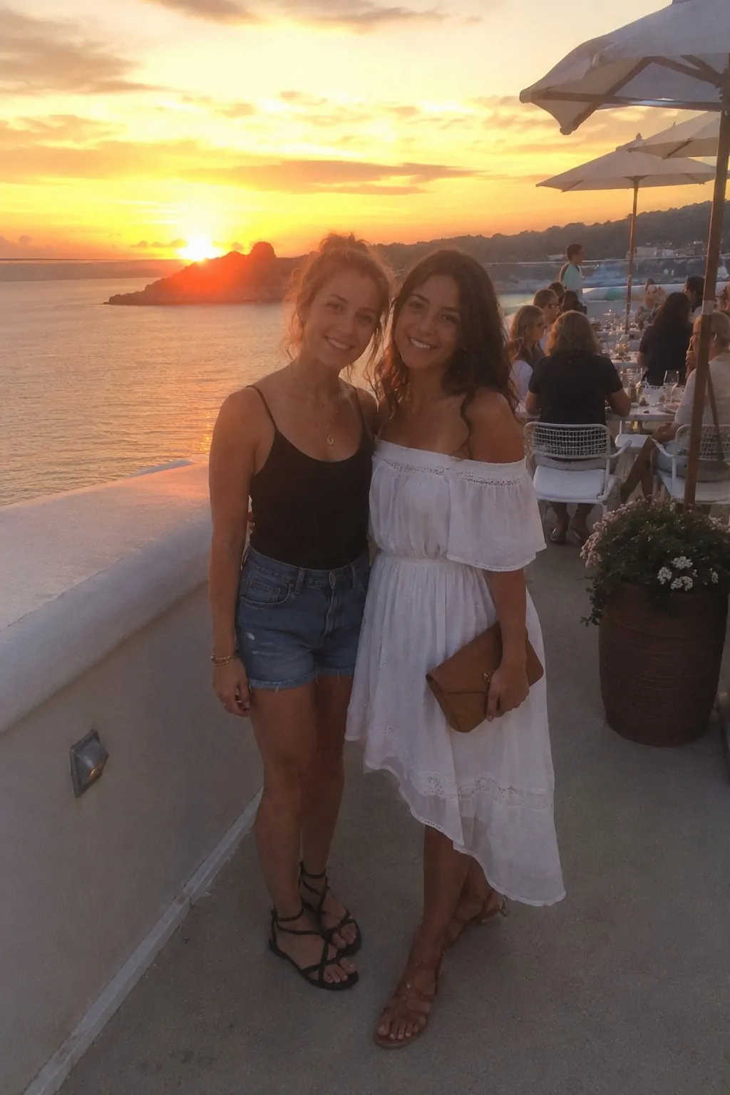 #9 - Off-Shoulder Style for Sunset Dinners - White Boho Dress Outfit Ideas