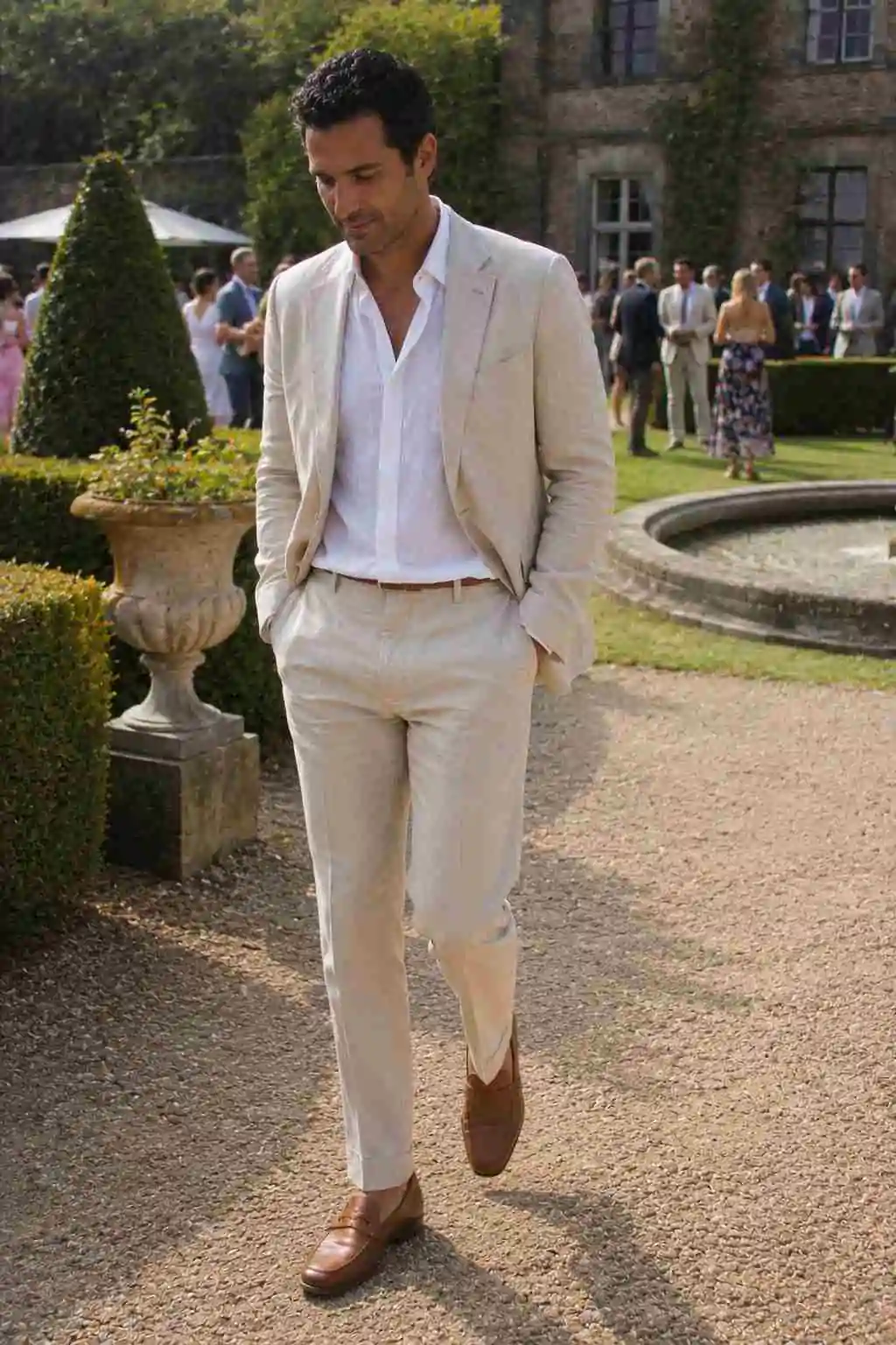 #13 - Quiet Luxury Linen Suit - Old Money Summer Outfit Ideas