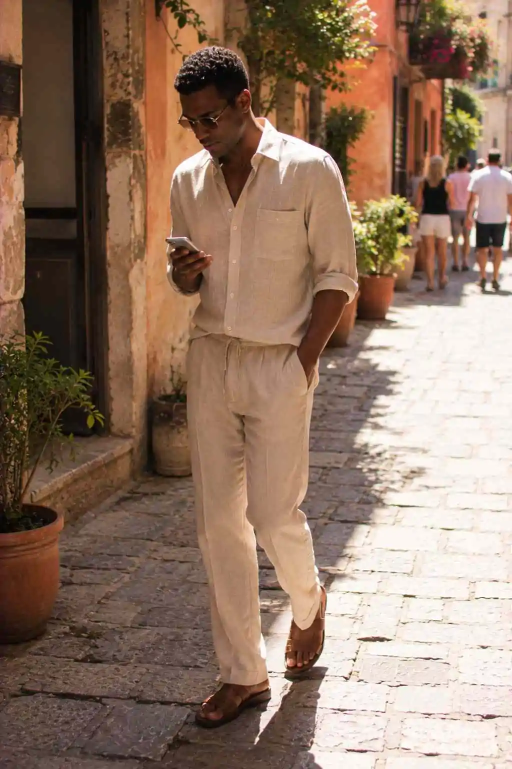 #16 - Linen Shirt and Trousers for Men - Old Money Summer Outfit Ideas