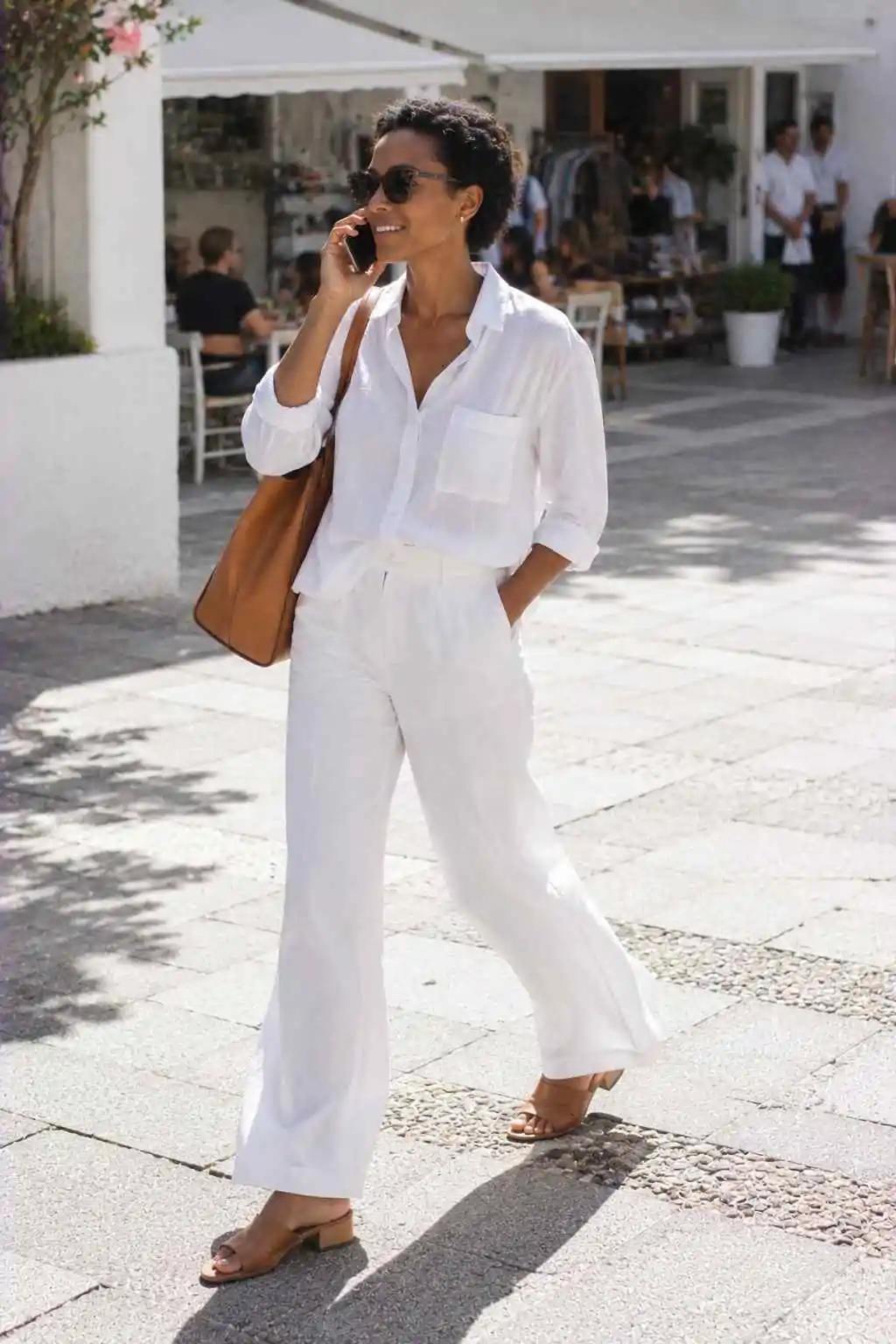 #23 - Effortless White-on-White Summer Look - Old Money Summer Outfit Ideas