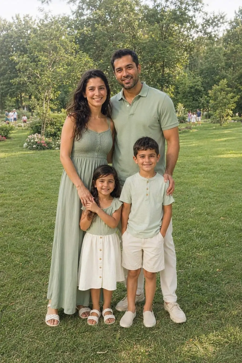 #3 - Sage Green Matching Family Outfits - Summer Family Photo Outfits