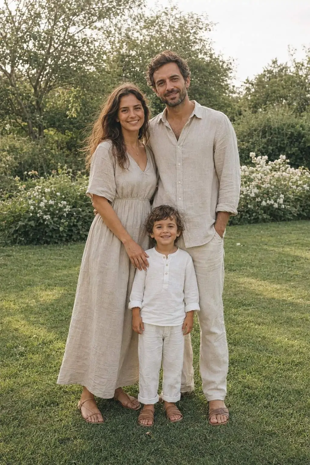 #6 - Neutral Linen Outfits for Family Pictures - Summer Family Photo Outfits