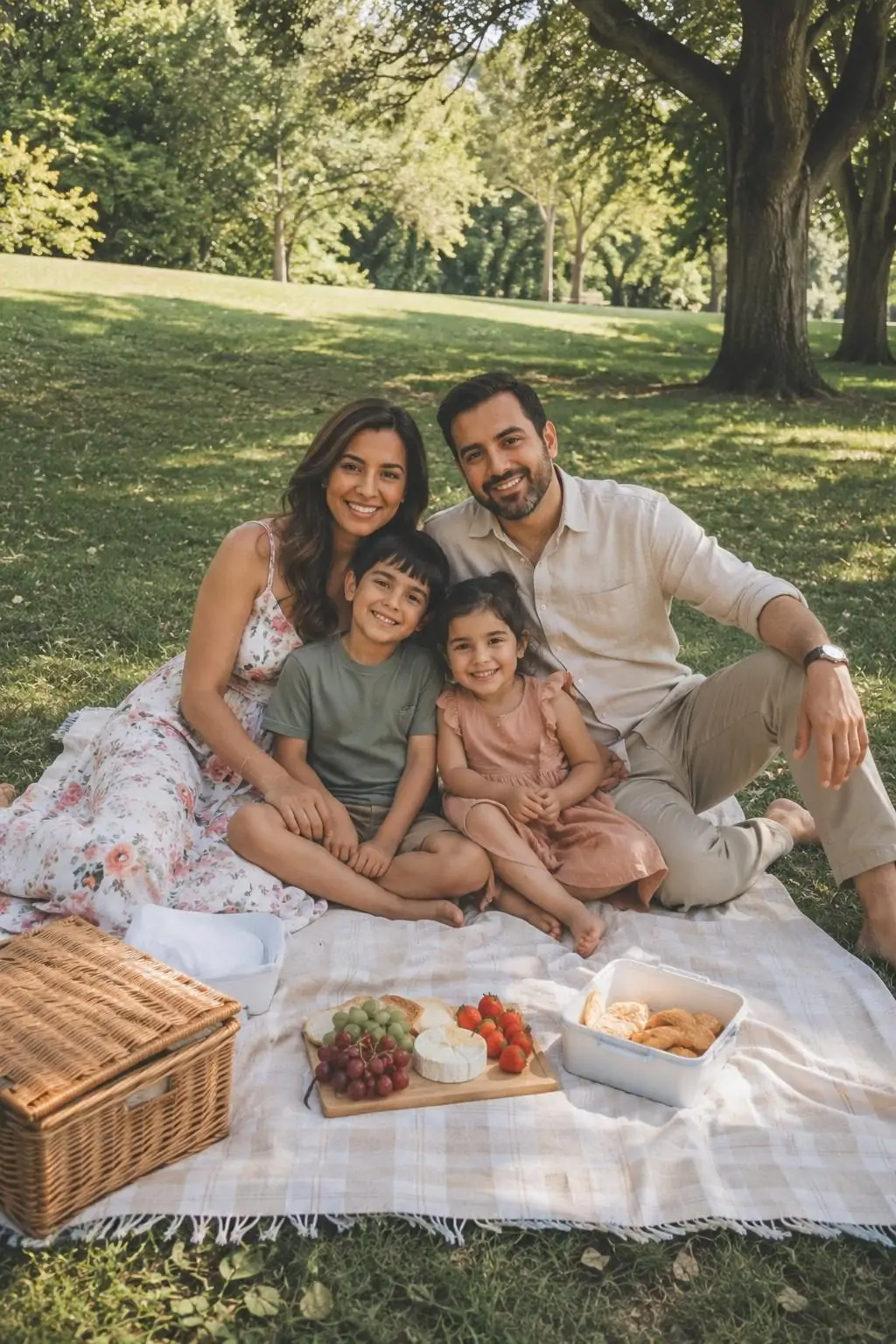 #8 - Coordinating Outfits for a Garden Picnic Shoot - Summer Family Photo Outfits