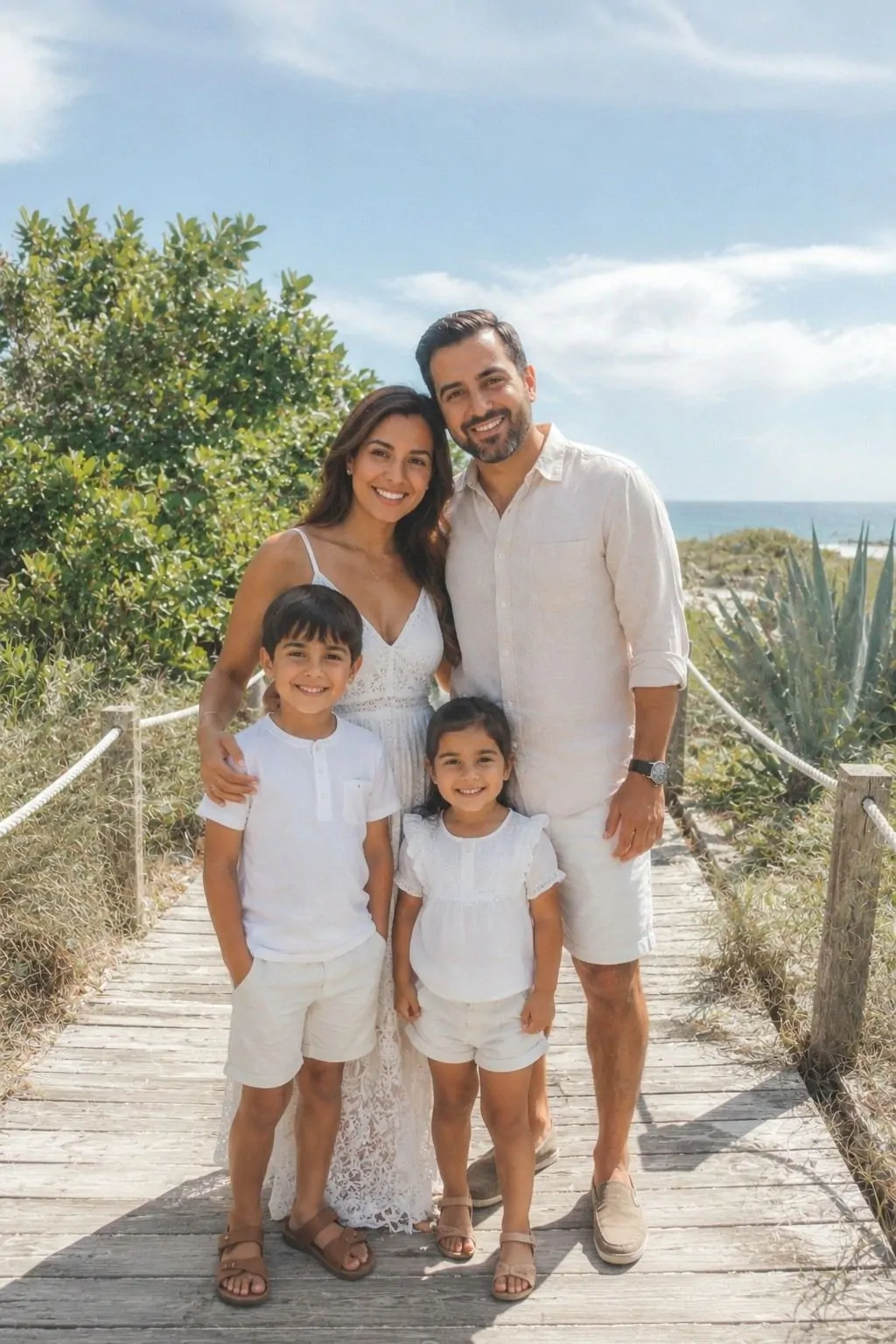 #9 - Matching White Outfits for a Bright Summer Shoot - Summer Family Photo Outfits