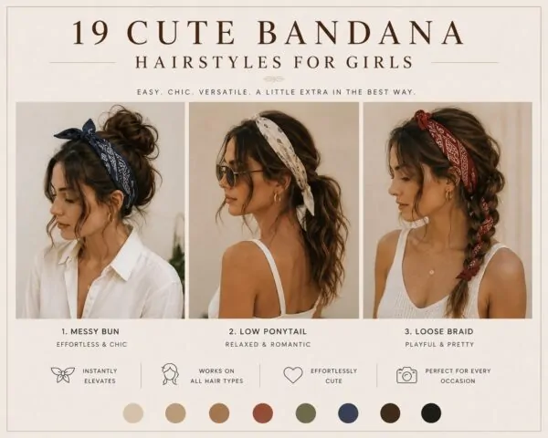 19 Cute Bandana Hairstyles for Girls with DIY Tutorial