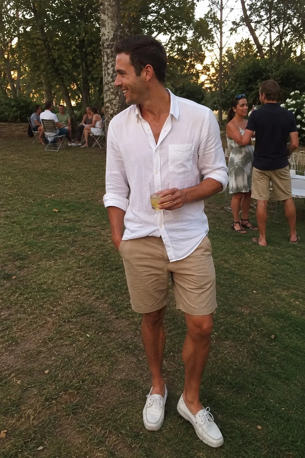 #2 - Linen Shirt with Shorts - Father's Day Outfit Ideas