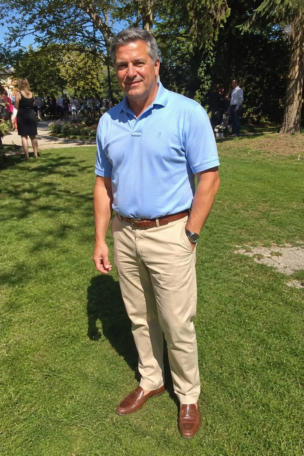 #4 - Classic Dad Look Polo and Khakis - Father's Day Outfit Ideas