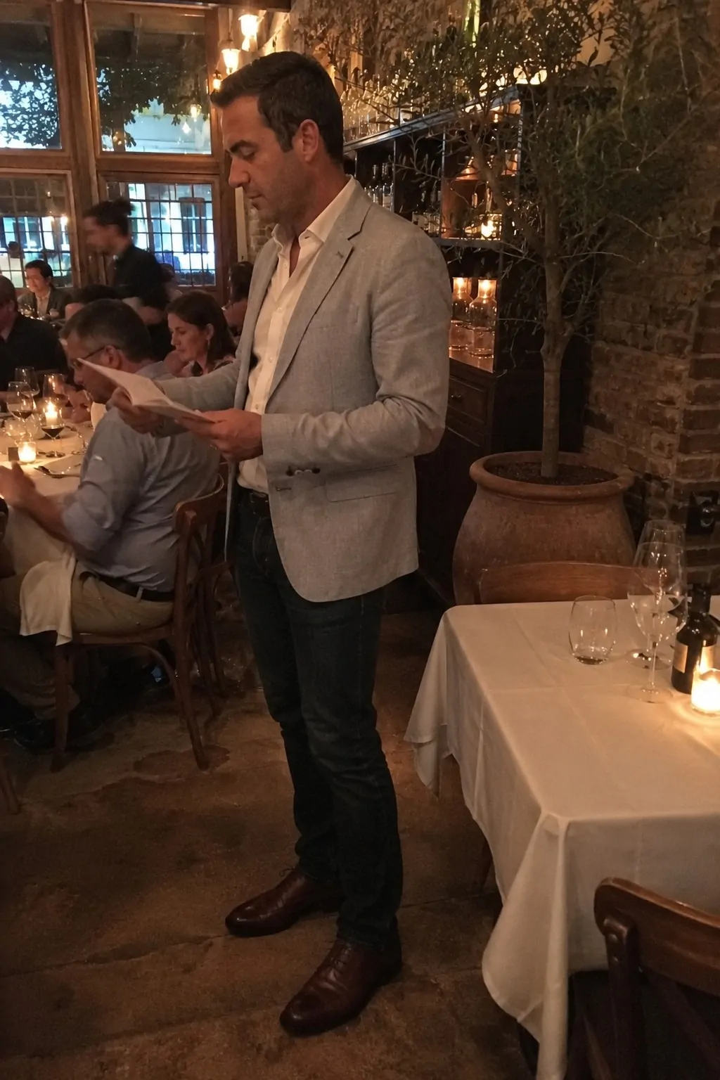 #6 - Smart Casual with a Grey Blazer - Father's Day Outfit Ideas