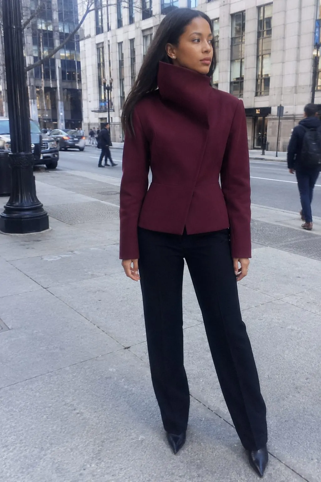 #3 - High Collar Statement Jacket - Glamoratti Aesthetic Trends