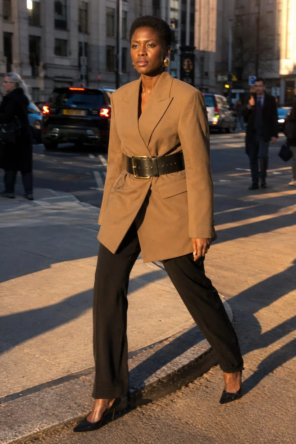 #7 - Chunky Belt Over an Oversized Blazer - Glamoratti Aesthetic Trends