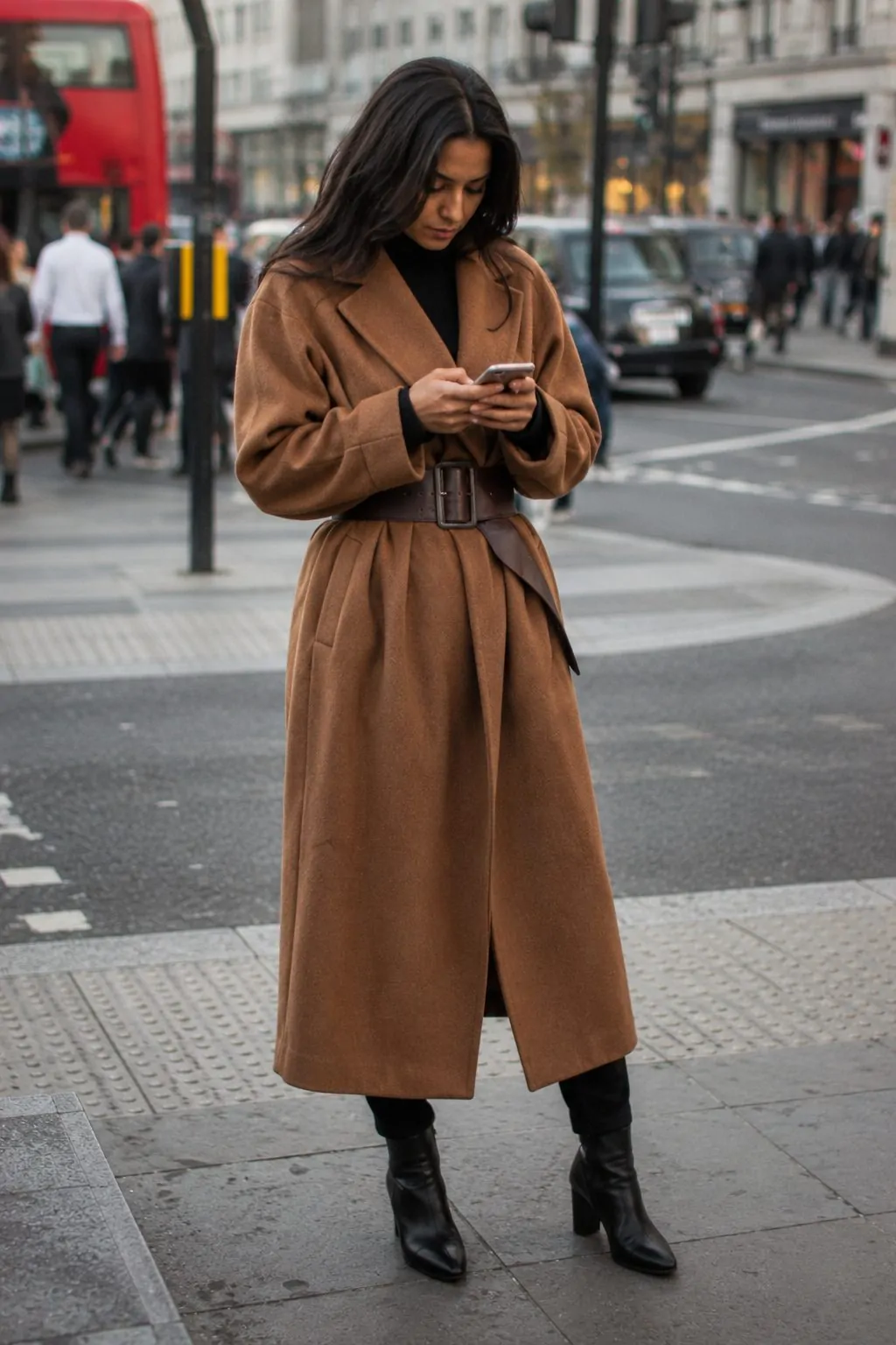 #18 - Belted Oversized Coat - Glamoratti Aesthetic Trends