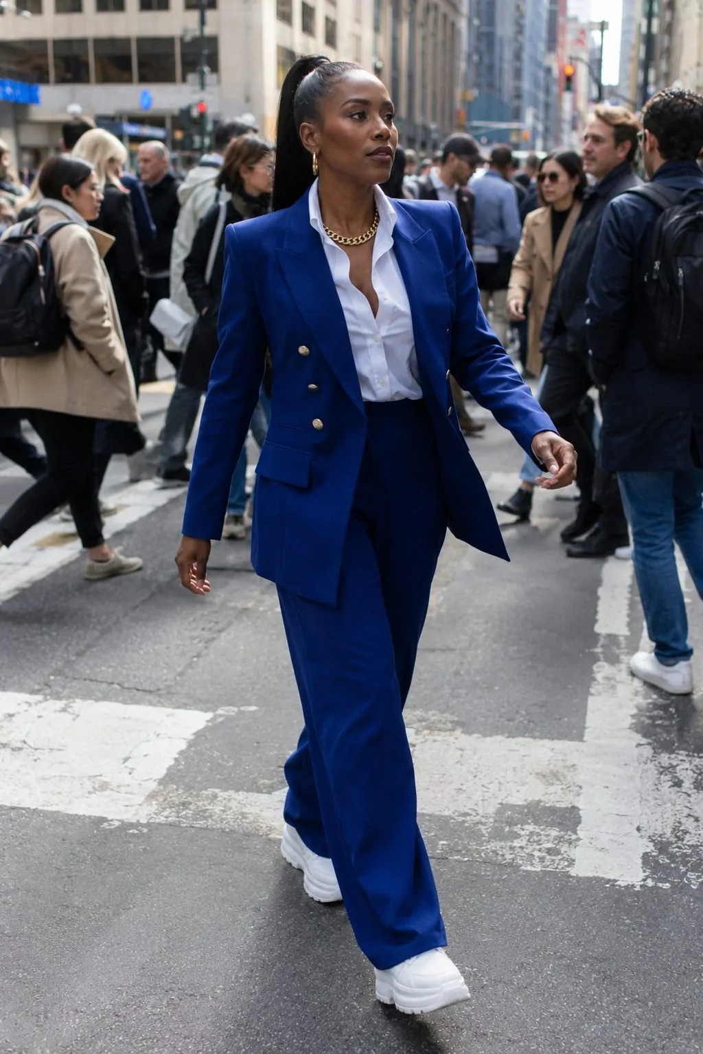 #20 - Power Suit with Sneakers - Glamoratti Aesthetic Trends