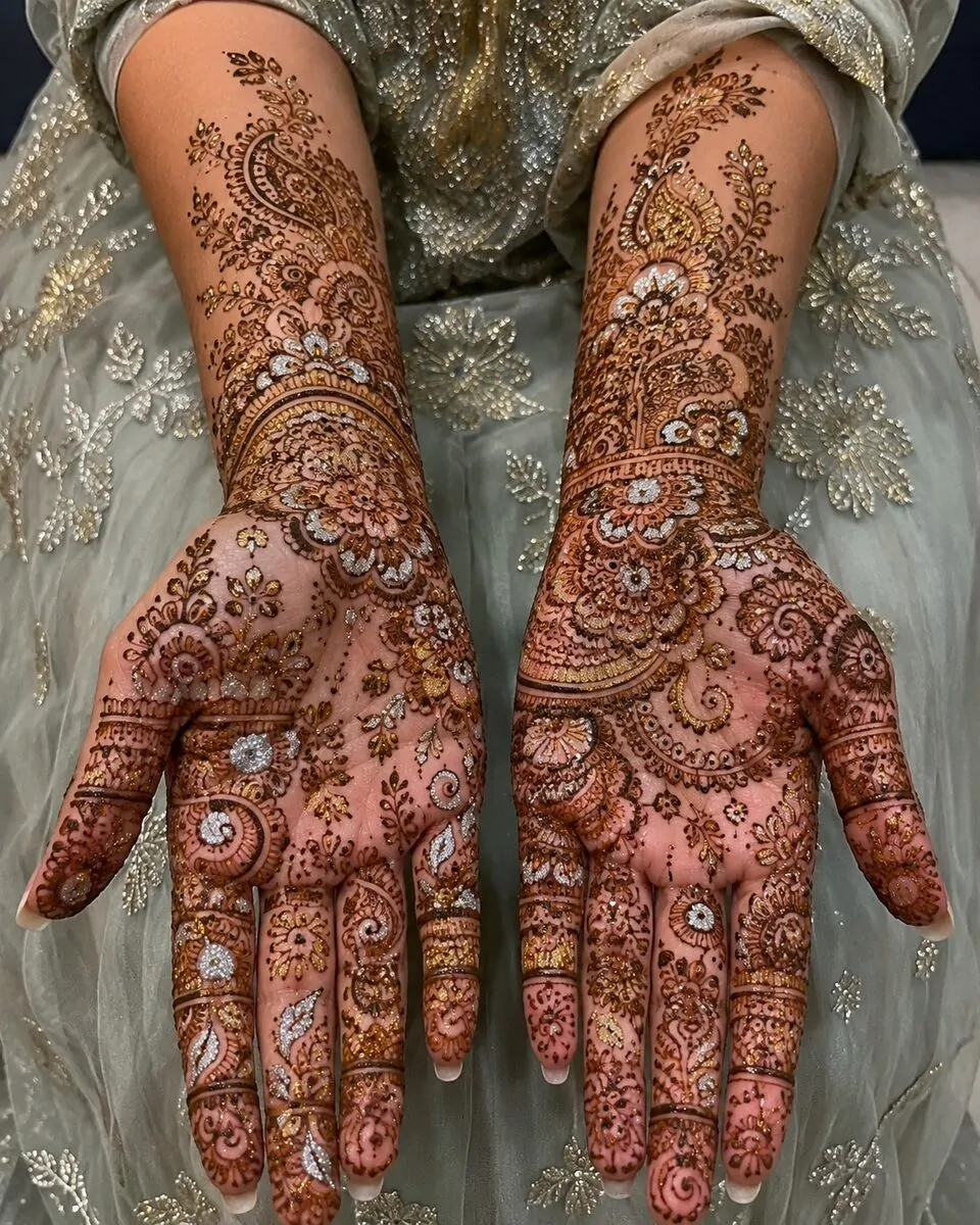 glitter mehndi designs
