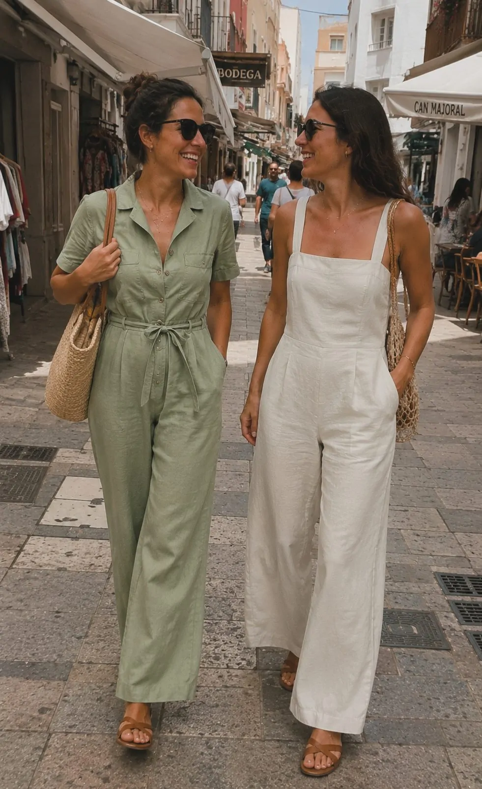 green jumpsuit outfit
