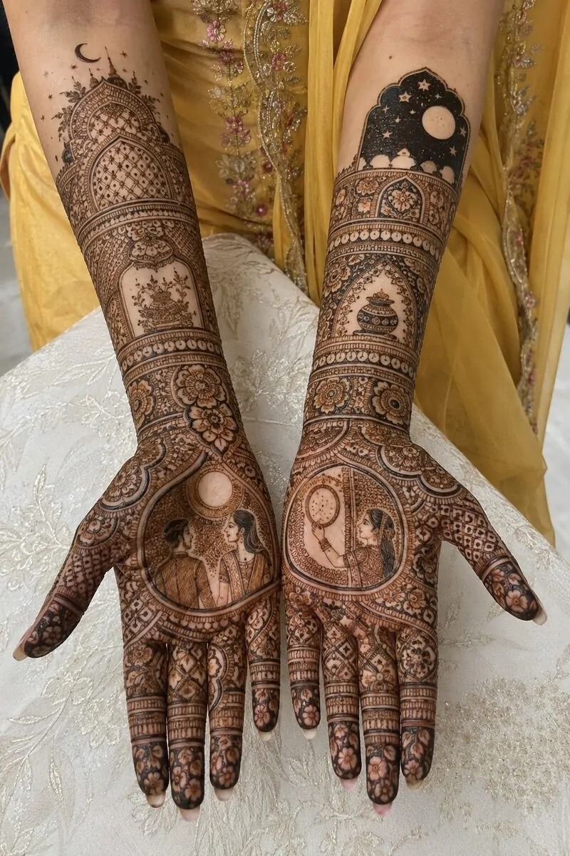 karva chauth mehndi designs