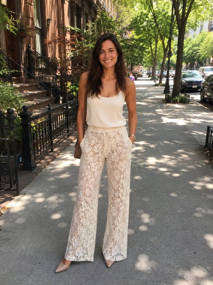 Lace Pants Outfits