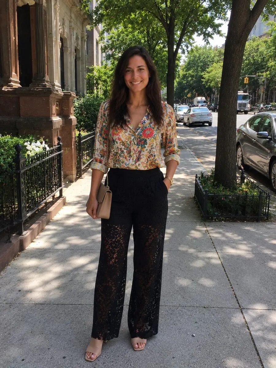 Lace Pants Outfits