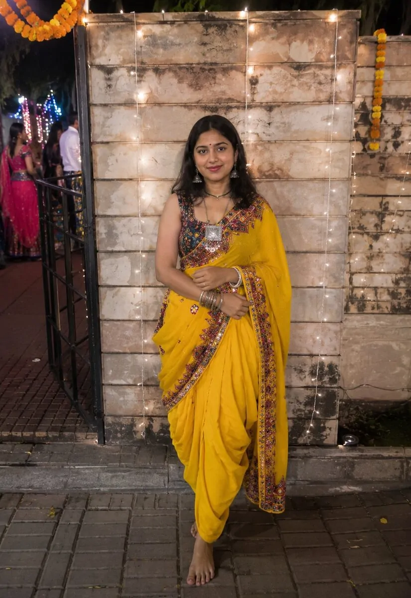 shilpa shetty yellow shoti saree