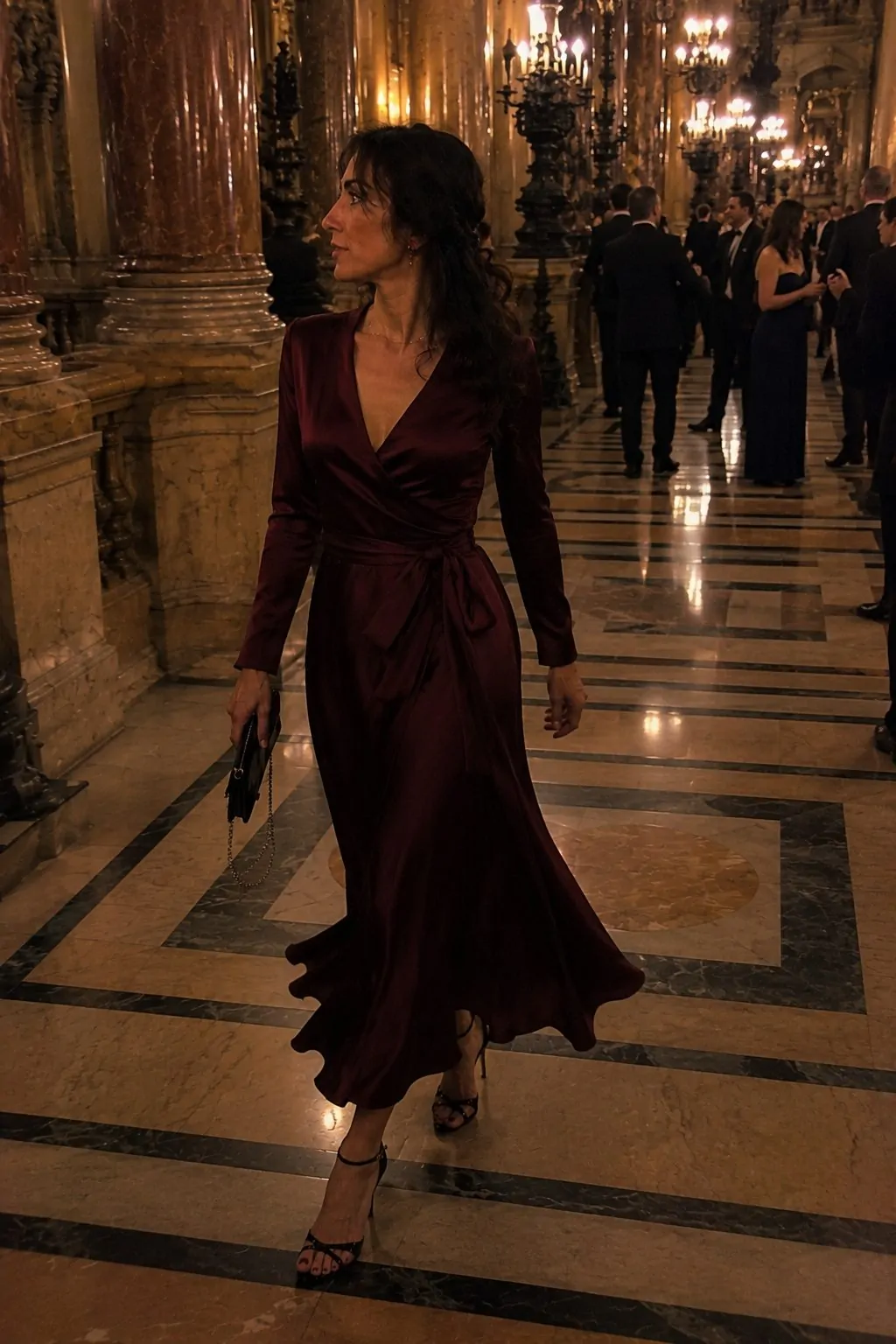 #6 - Elegant Wrap Dress - What to Wear to an Opera