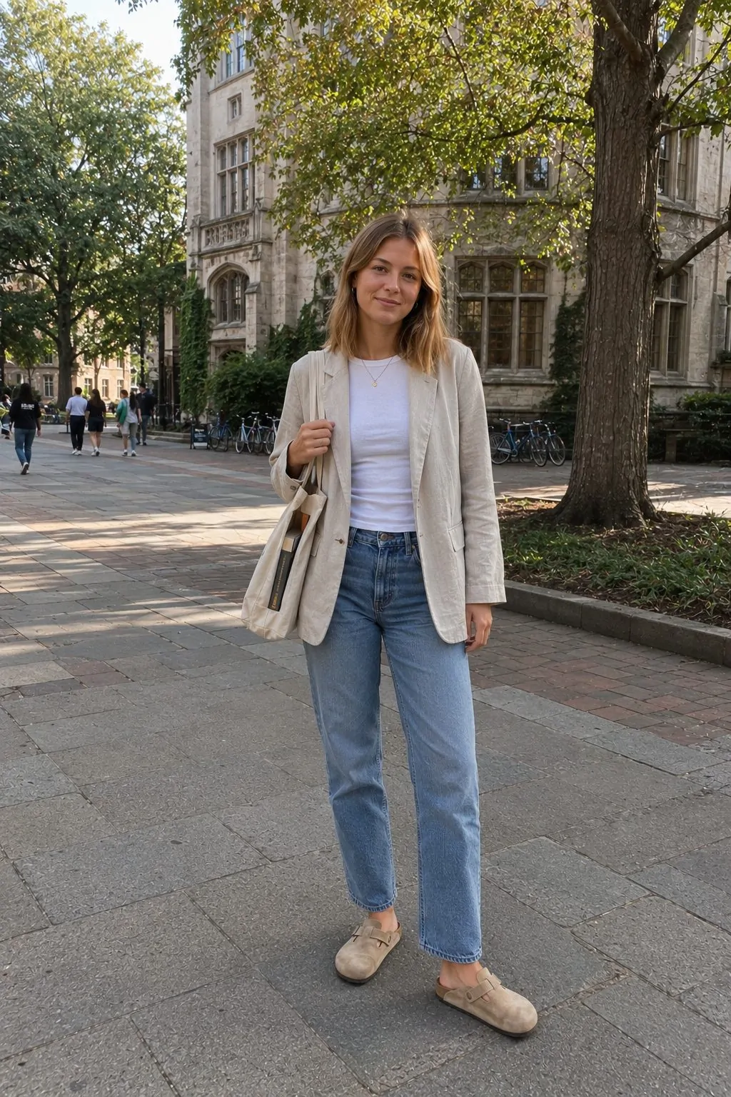 #12 - Oversized Plaid Flannel and Leggings with Trail Sneakers - Salty Granola Outfit Ideas