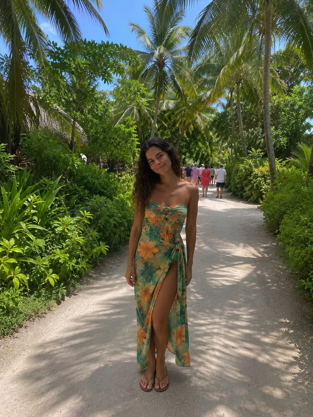Linen co-ord island vacation outfit for women